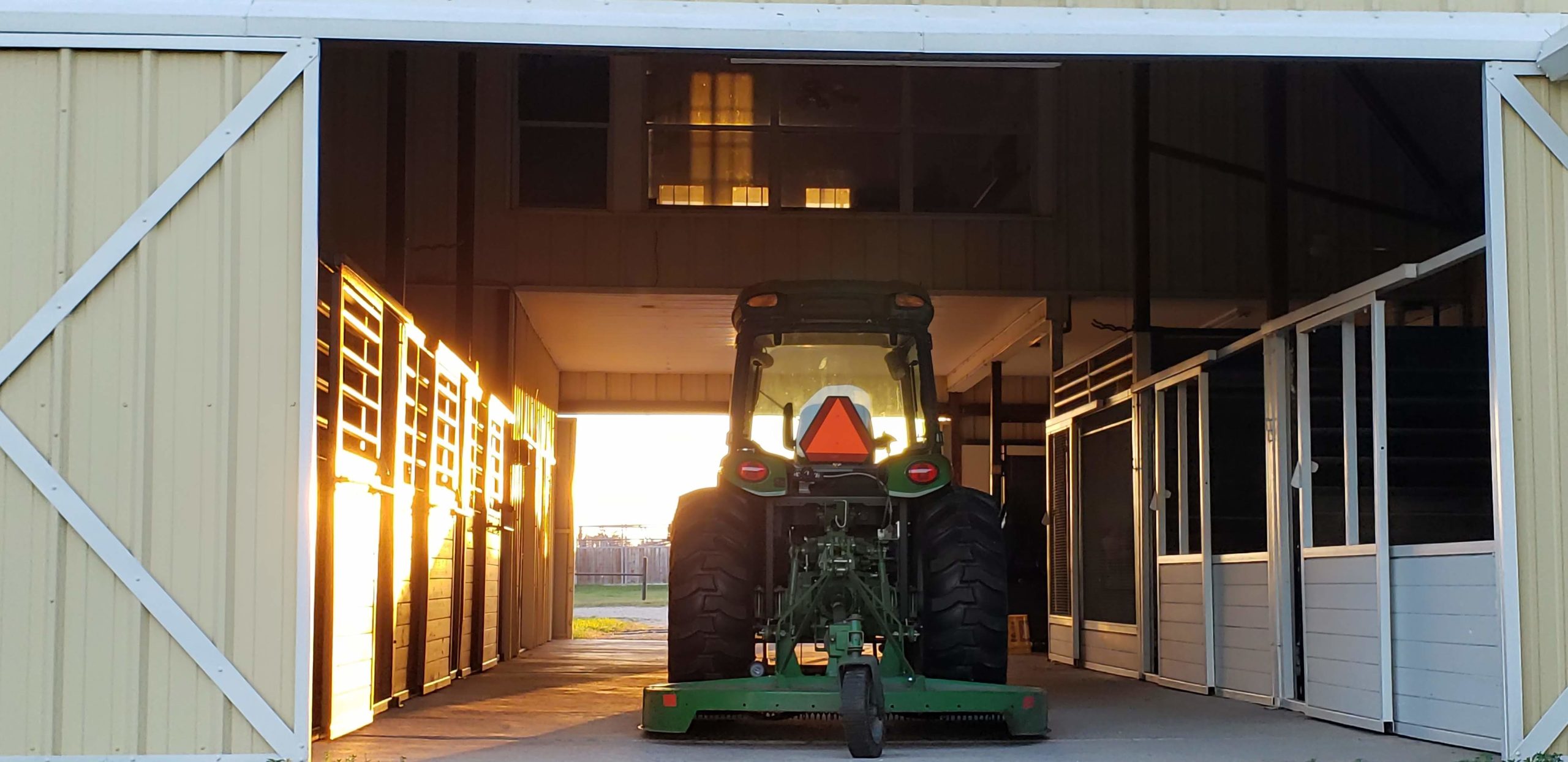 tractor & barn